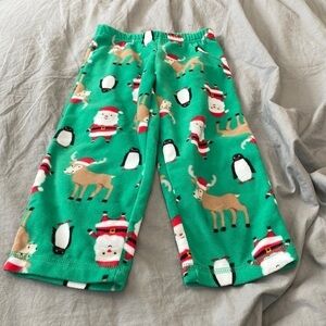Carter’s Fleece Christmas Santa Penguin Reindeer Toddler Pajamas Pants 3…